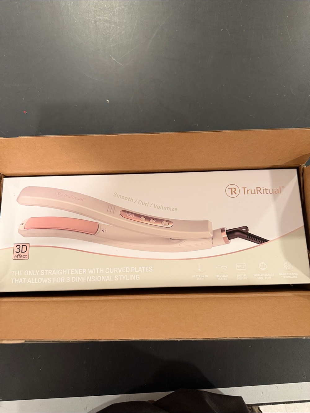 TruRitual 3D Effect Pink Hair Straightener